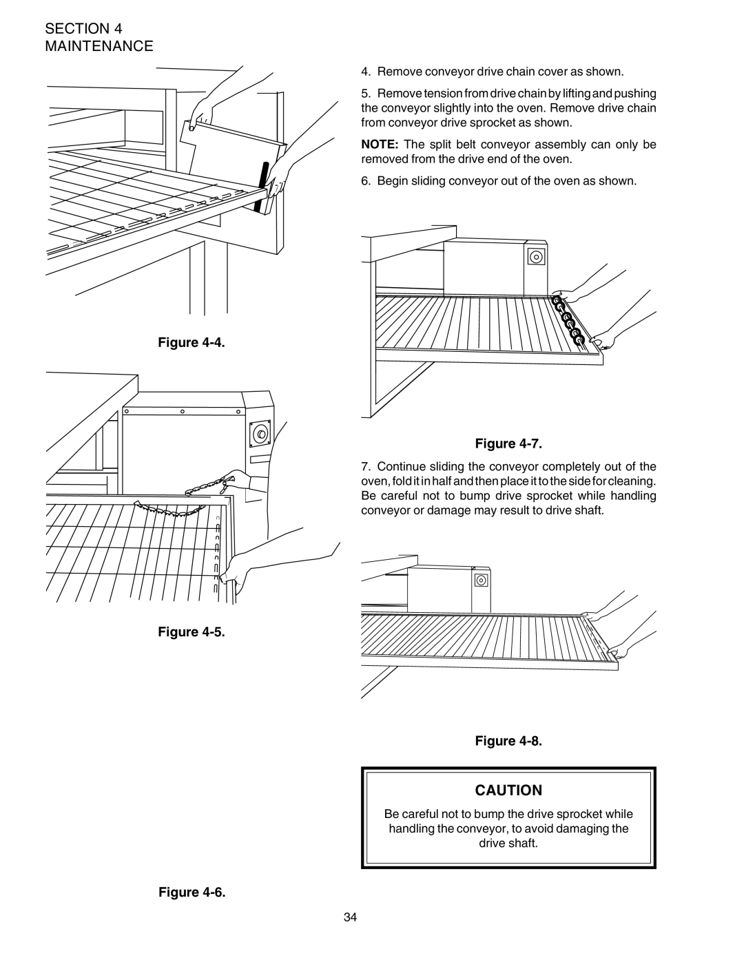 Middleby Marshall PS540G installation manual Section Maintenance 