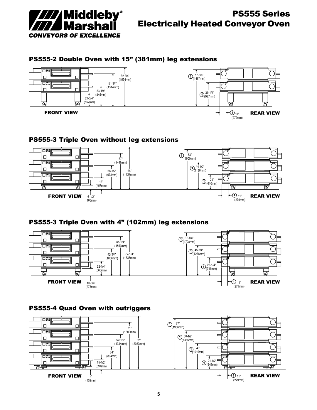 Middleby Marshall PS555 manual €„„…†‡… 