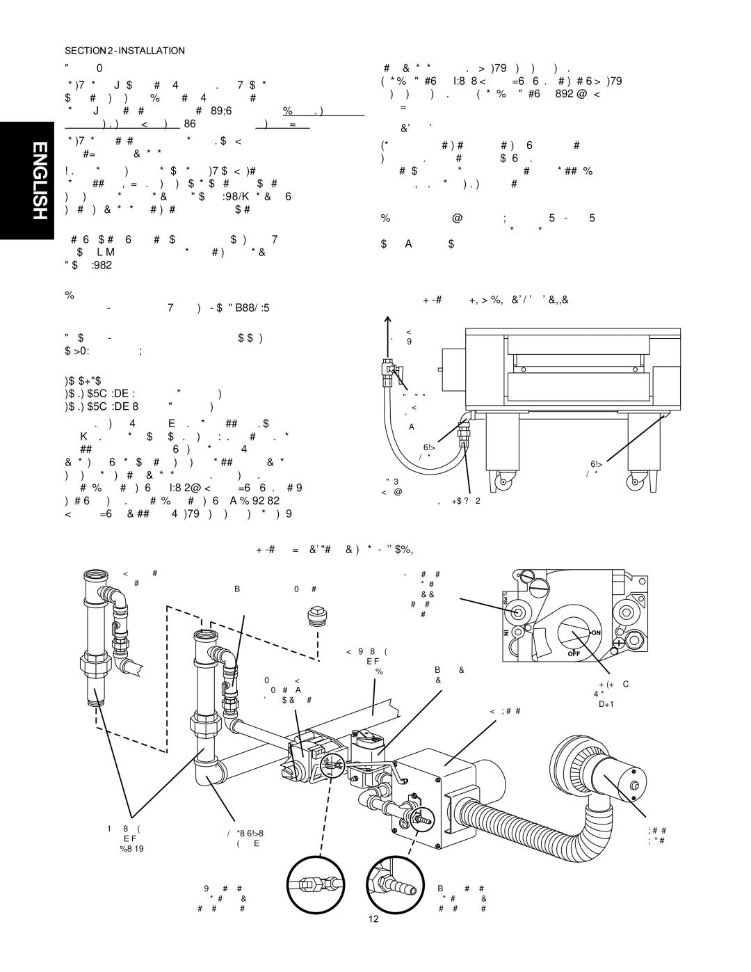 Middleby Marshall PS555G GAS installation manual Gas Conversion, Flexible Gas Hose Installation 