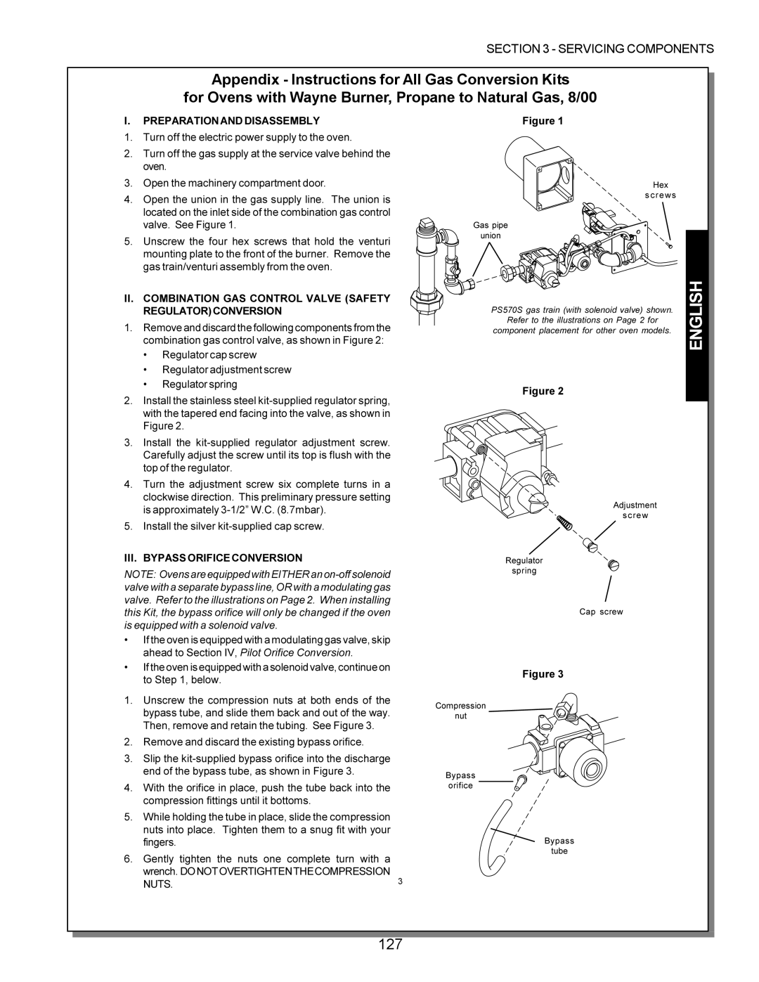 Middleby Marshall PS200, PS570, PS360, PS555, PS220, PS224 PS310 manual 127, NUTS.3 