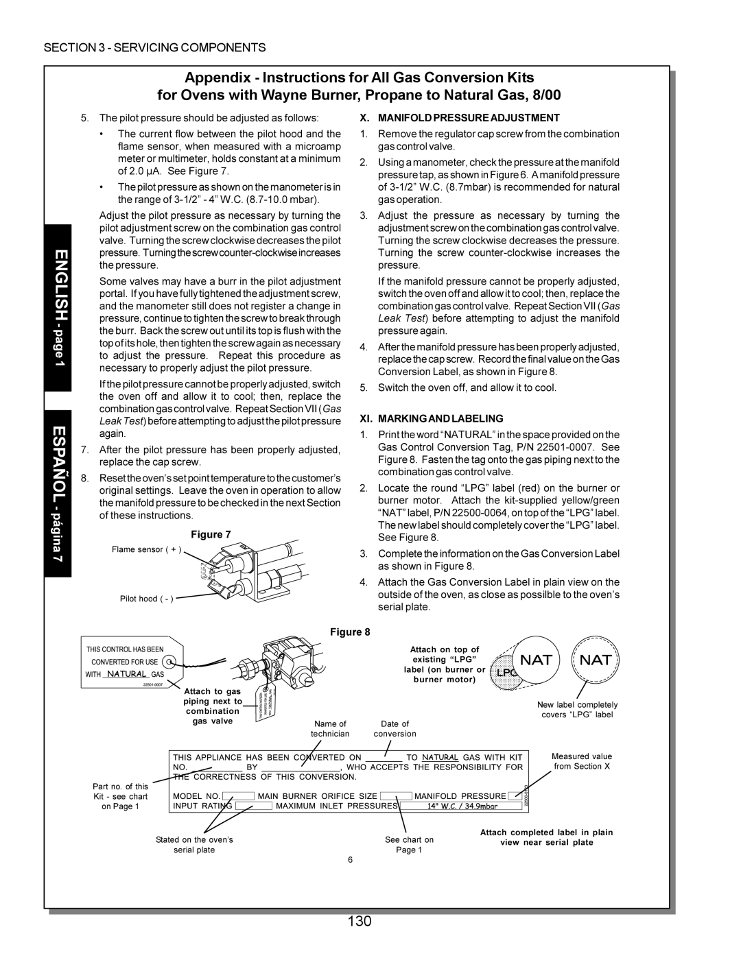 Middleby Marshall PS224 PS310, PS570, PS360, PS200, PS555, PS220 manual 130 