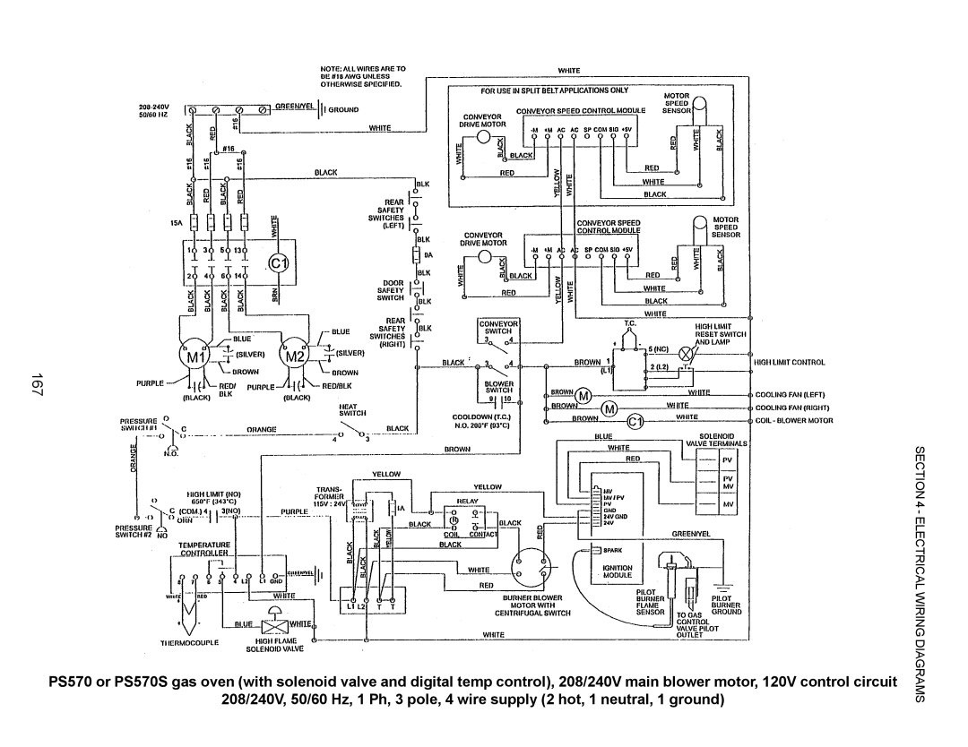 Middleby Marshall PS570, PS360, PS200, PS555, PS220, PS224 PS310 manual 167 