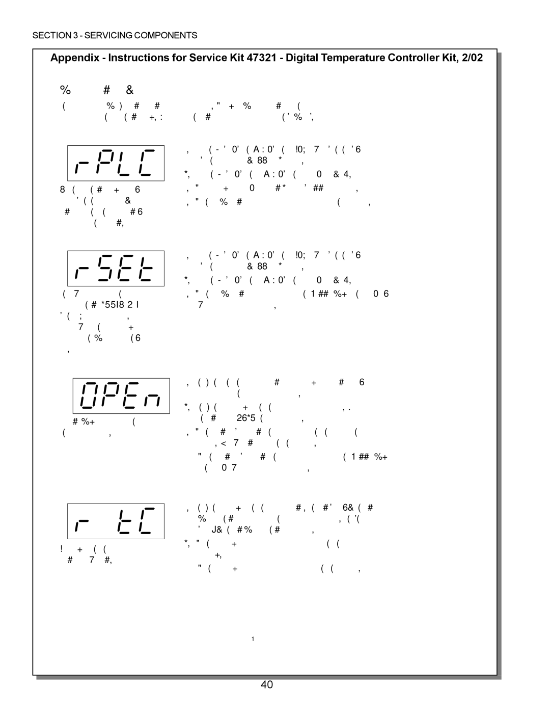 Middleby Marshall PS224 PS310, PS570, PS360, PS200, PS555, PS220 manual Diagnostic Error Messages 