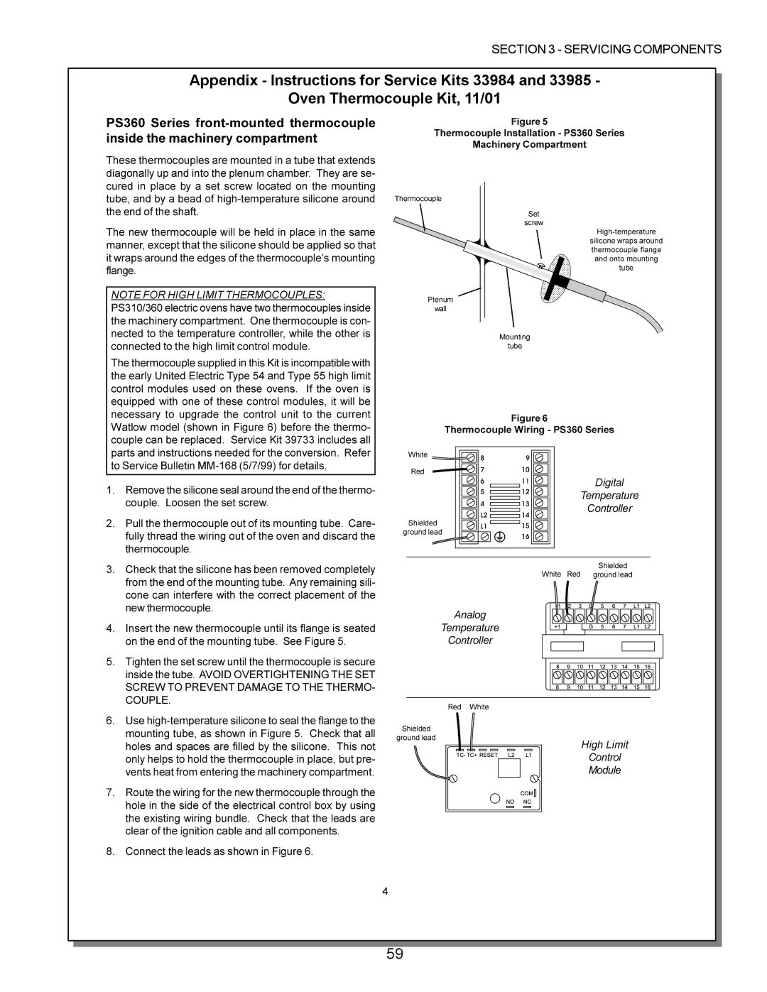 Middleby Marshall PS570, PS360, PS200, PS555, PS220, PS224 PS310 manual Analog Temperature Controller Digital 