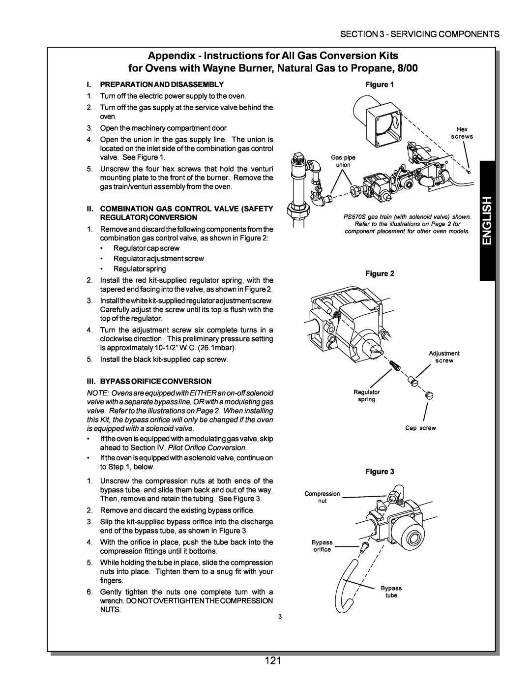 Middleby Marshall PS200 manual English, Appendix - Instructions for All Gas Conversion Kits, I. Preparation And Disassembly 