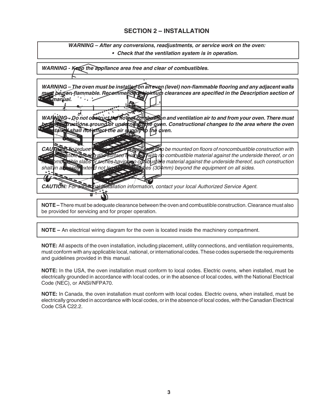 Middleby Marshall PS640E installation manual Installation 