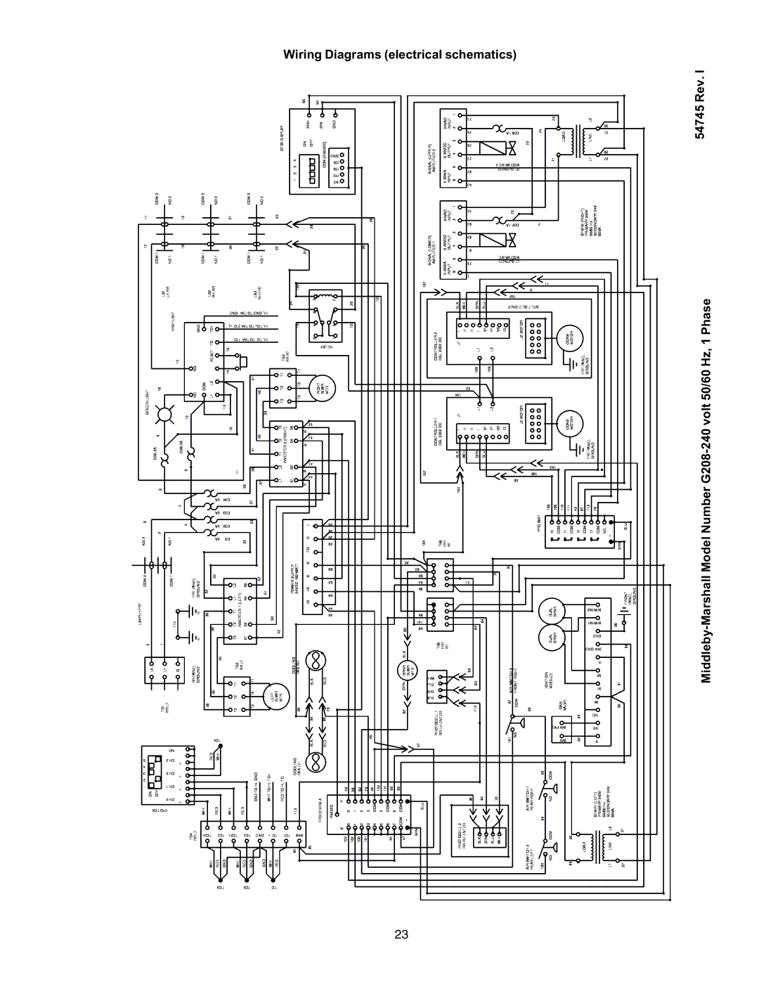 Middleby Marshall PS770G GAS installation manual Schematics 