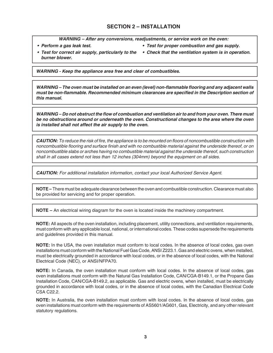 Middleby Marshall PS840 Series installation manual Installation 