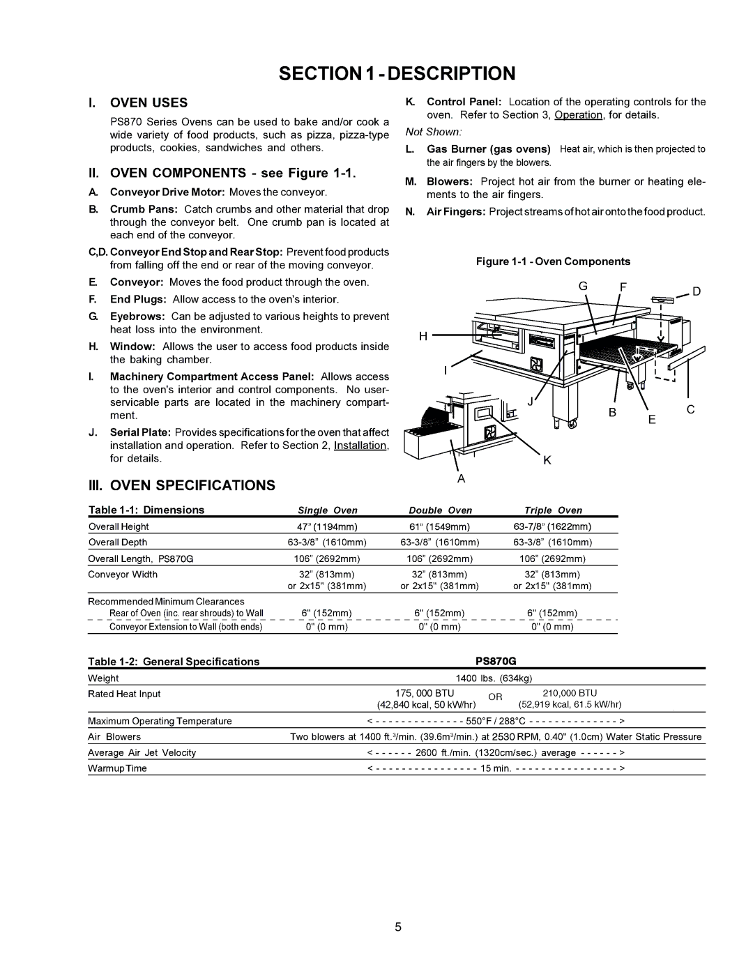 Middleby Marshall PS870G Gas installation manual 