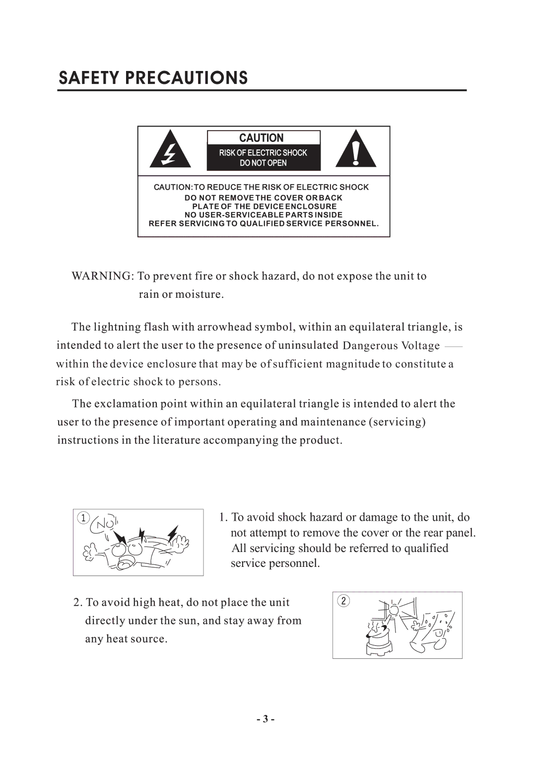 MidiLand 750 manual Safety Precautions 