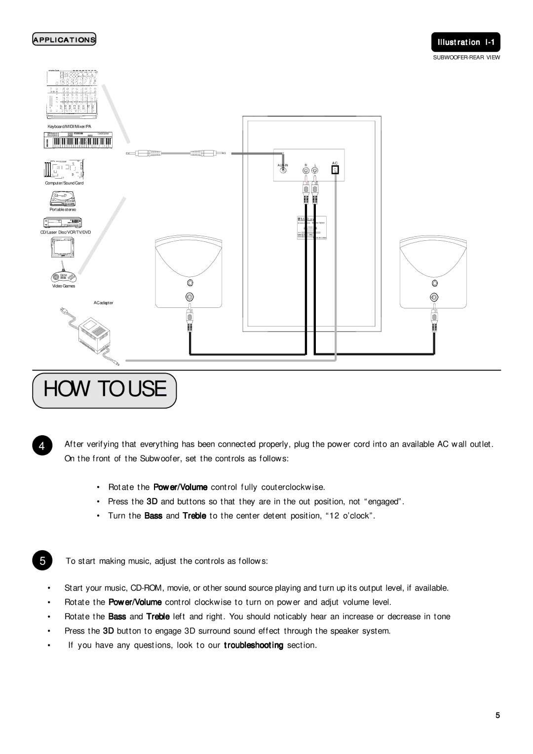 MidiLand S4 3050M owner manual HOW to USE, Applications 