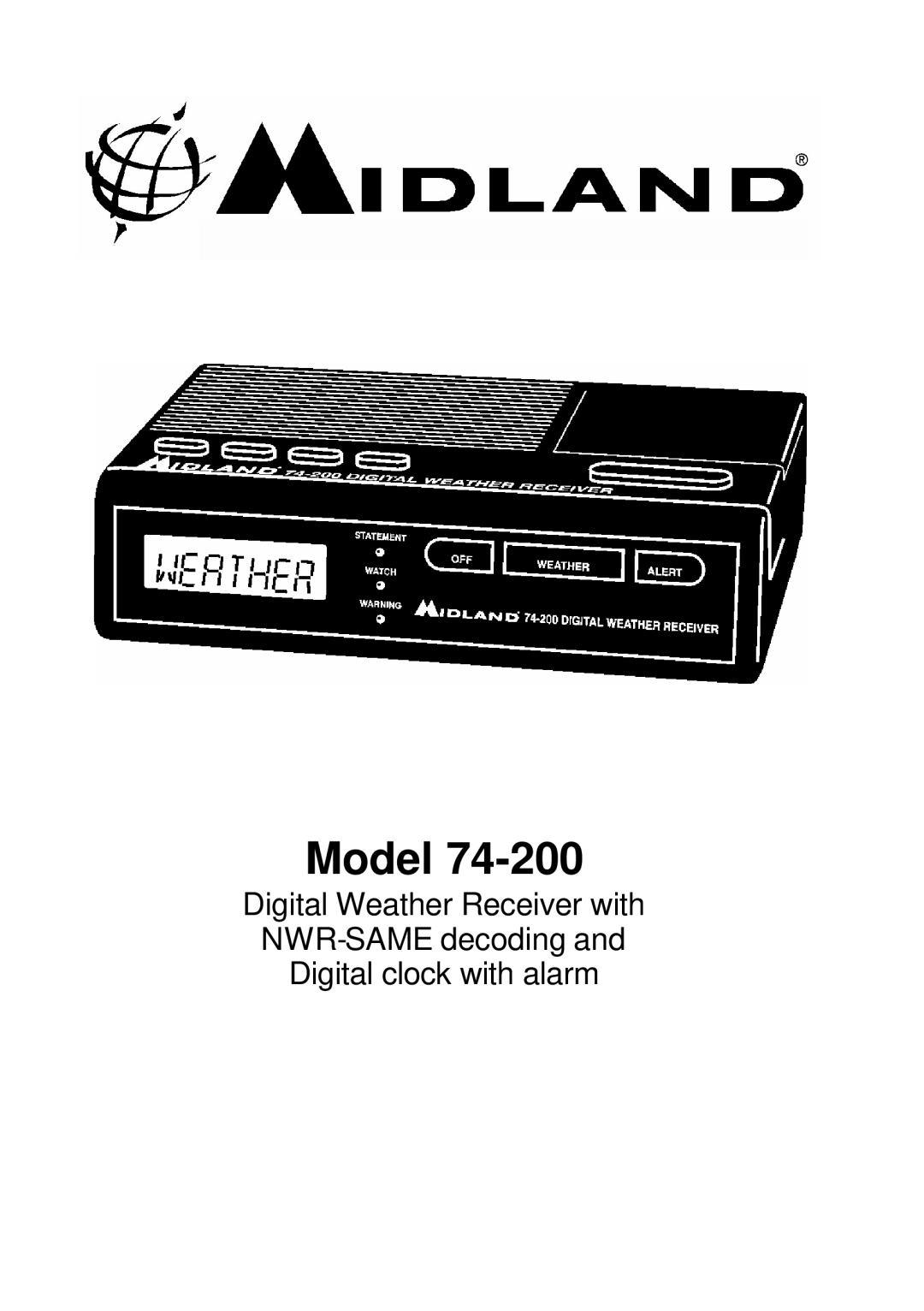 Midland Radio 74-200 manual Model 