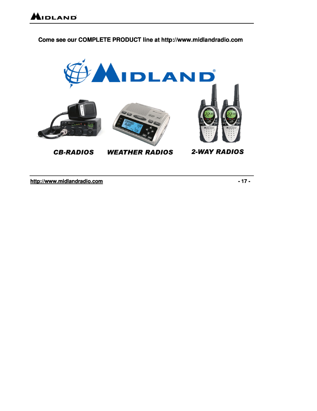 Midland Radio 75-822 owner manual 
