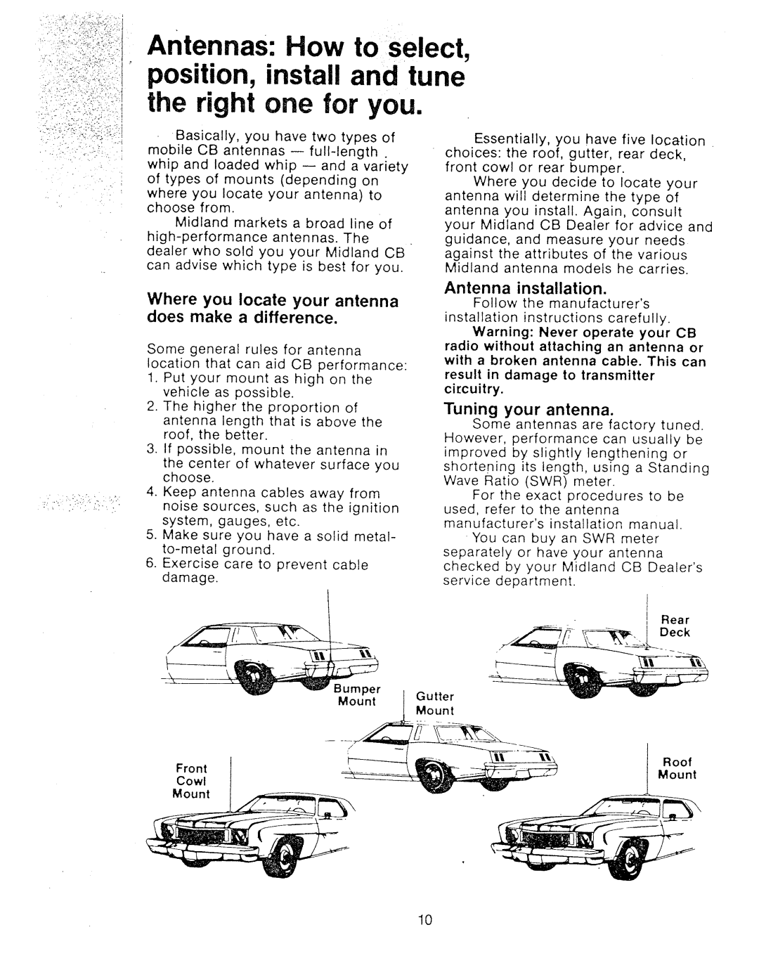 Midland Radio 77-250CXL manual 