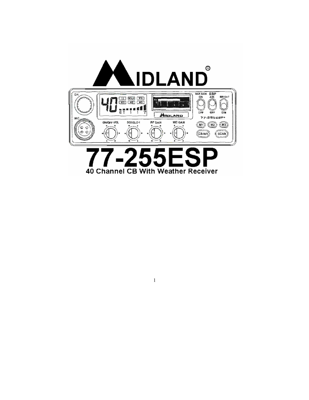 Midland Radio 77-255ESP manual 