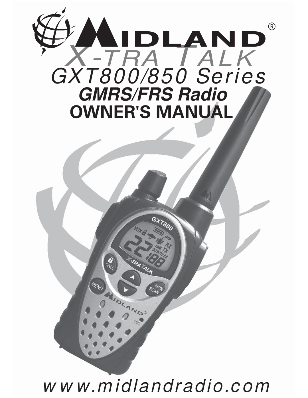 Midland Radio GXT 850 owner manual TRA Talk 