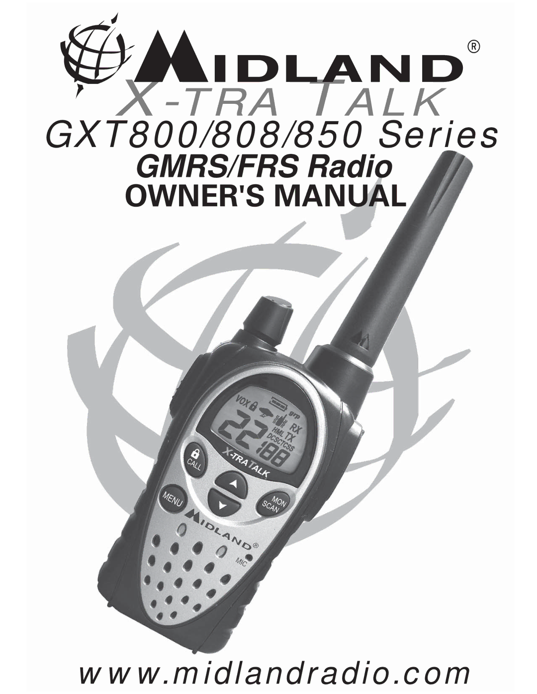 Midland Radio GXT808, GXT850, GXT800 owner manual TRA Talk 