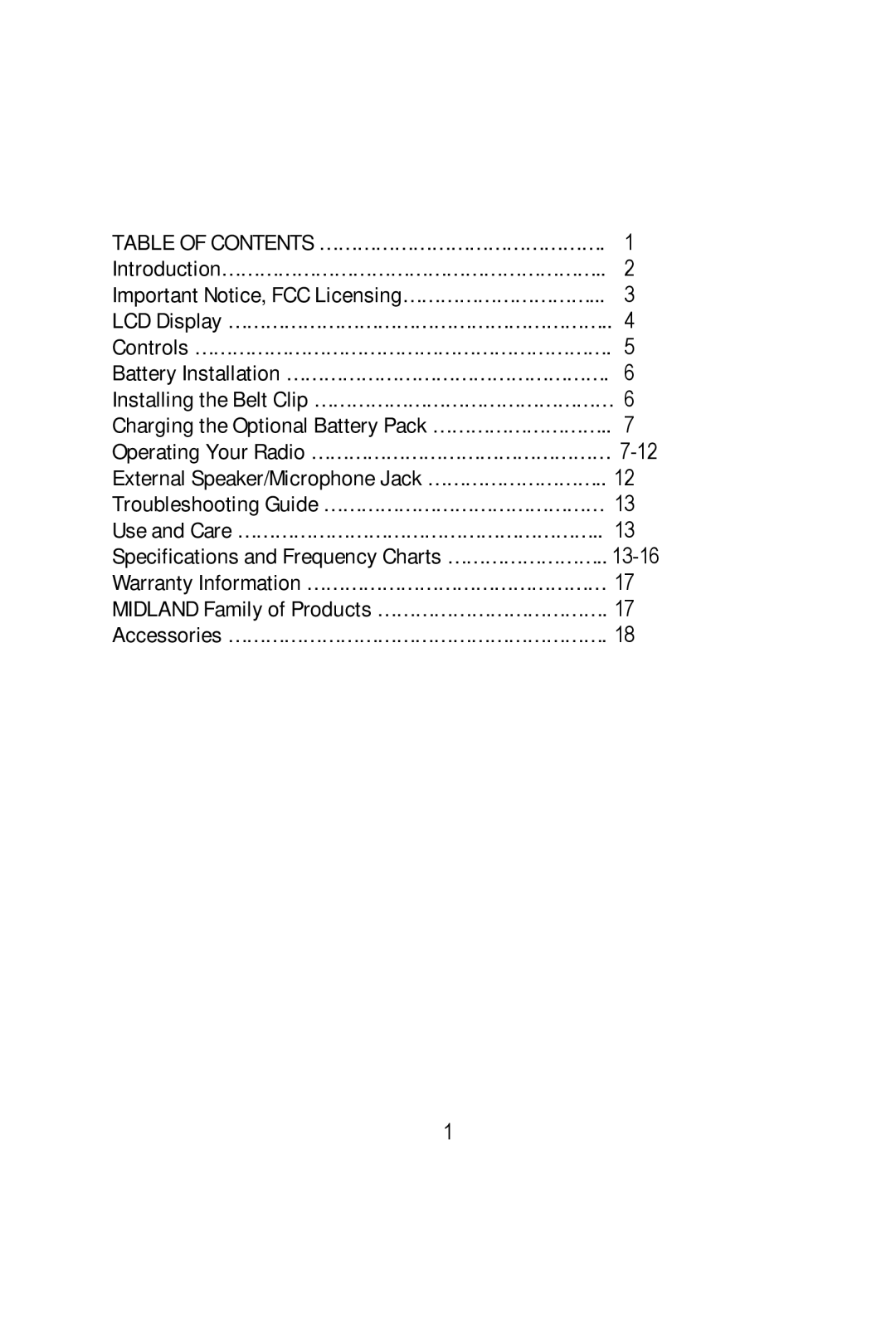 Midland Radio NT1 manual 