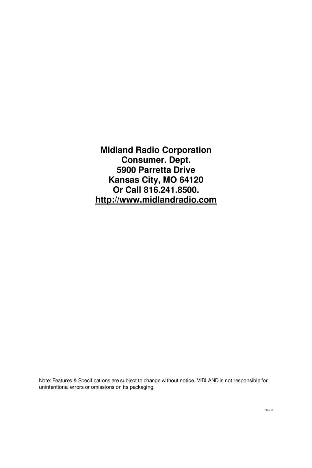 Midland Radio NT1 manual Rev 