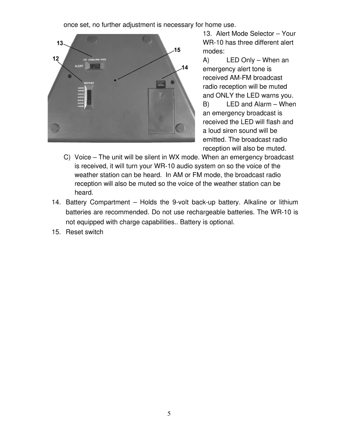 Midland Radio WR-10 manual 