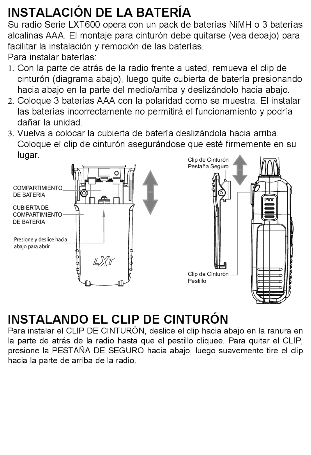 Midland Radio X-TRA TALK GMRS/FRS Radio, LXT600 manual 