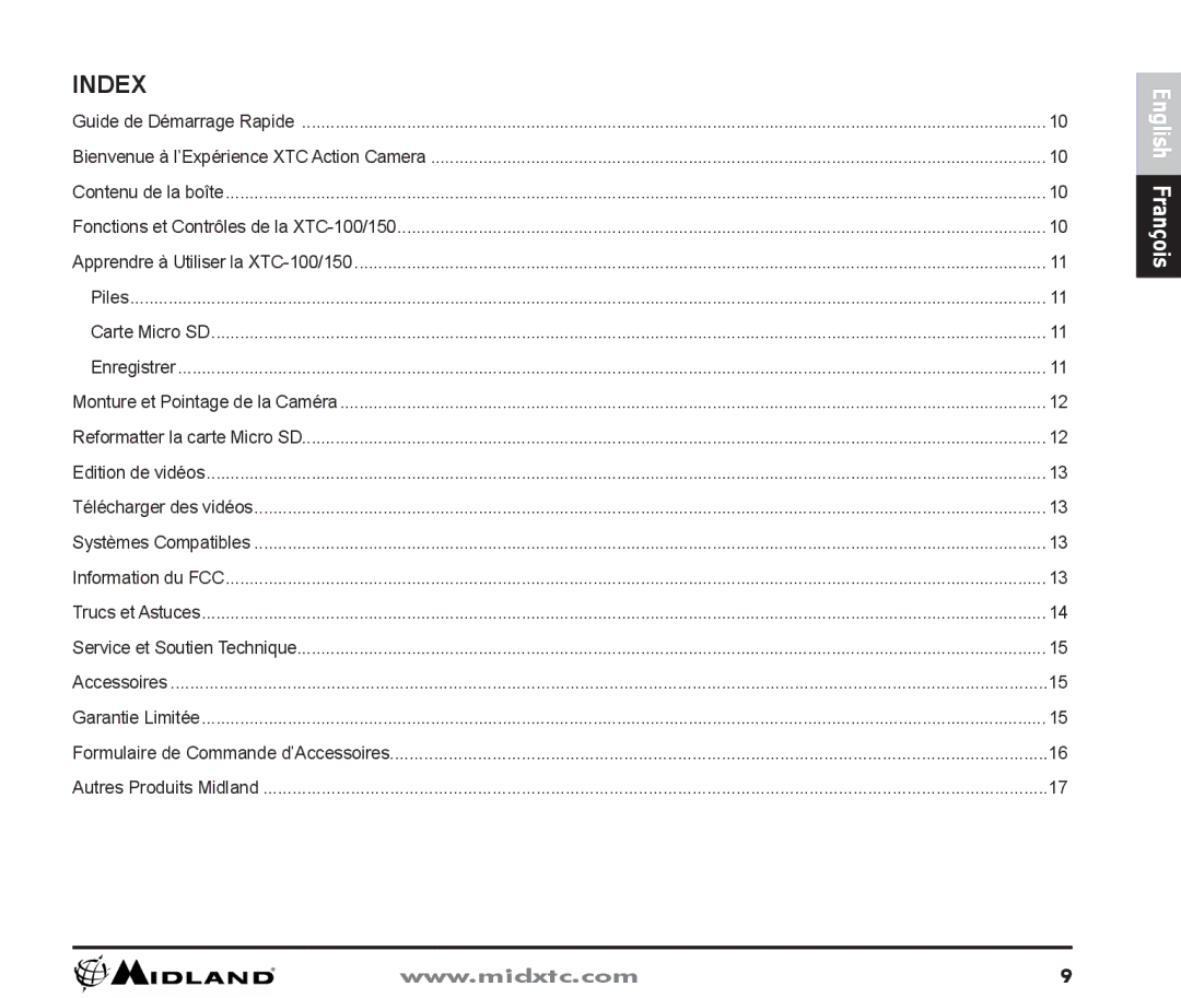 Midland Radio XTC-150, XTC-100 owner manual Information du FCC 