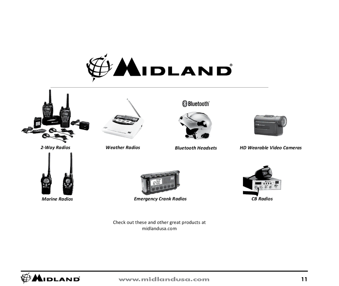 Midland Radio XTC300 quick start Check out these and other great products at Midlandusa.com 