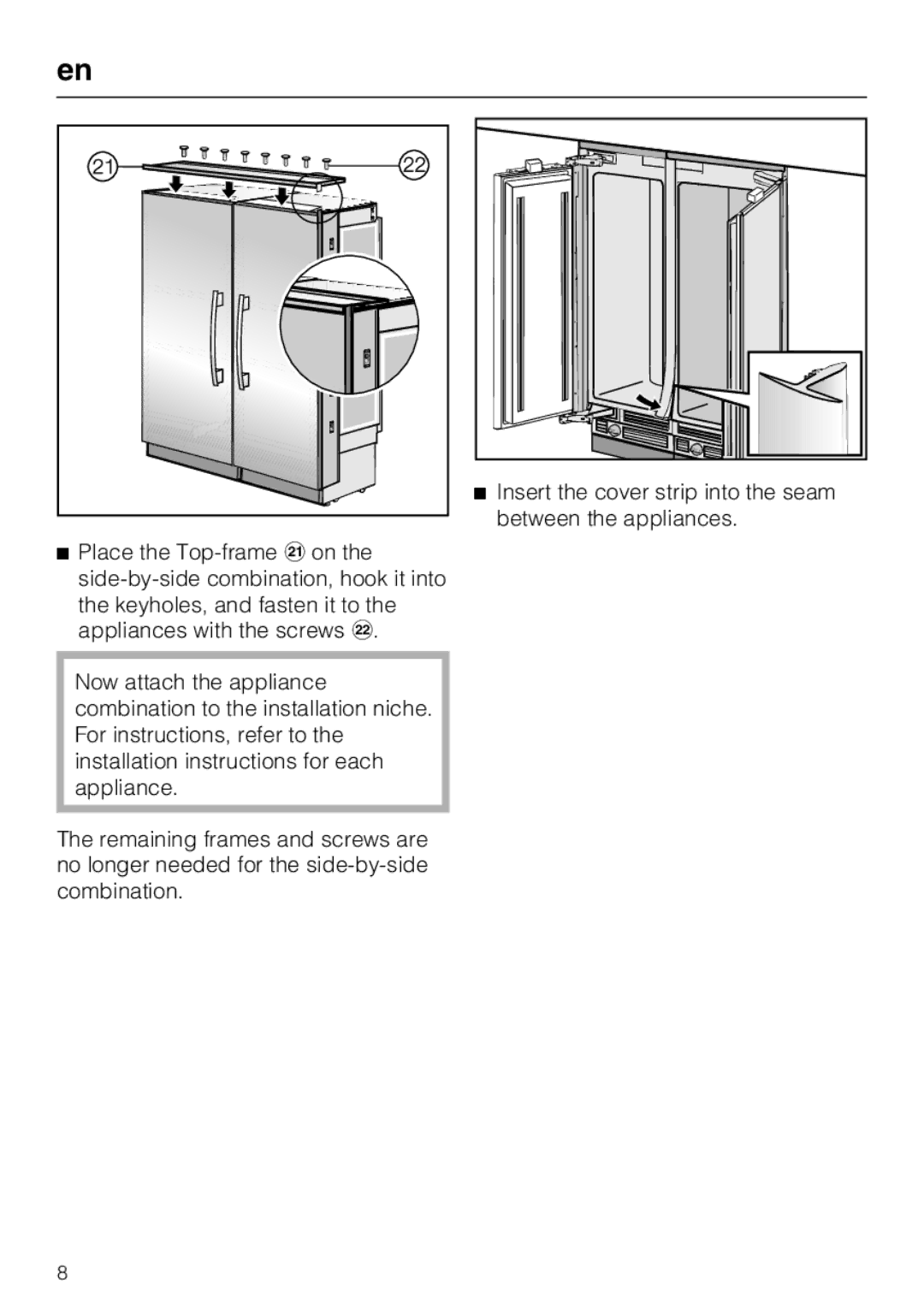 Miele 07 343 771 installation instructions 