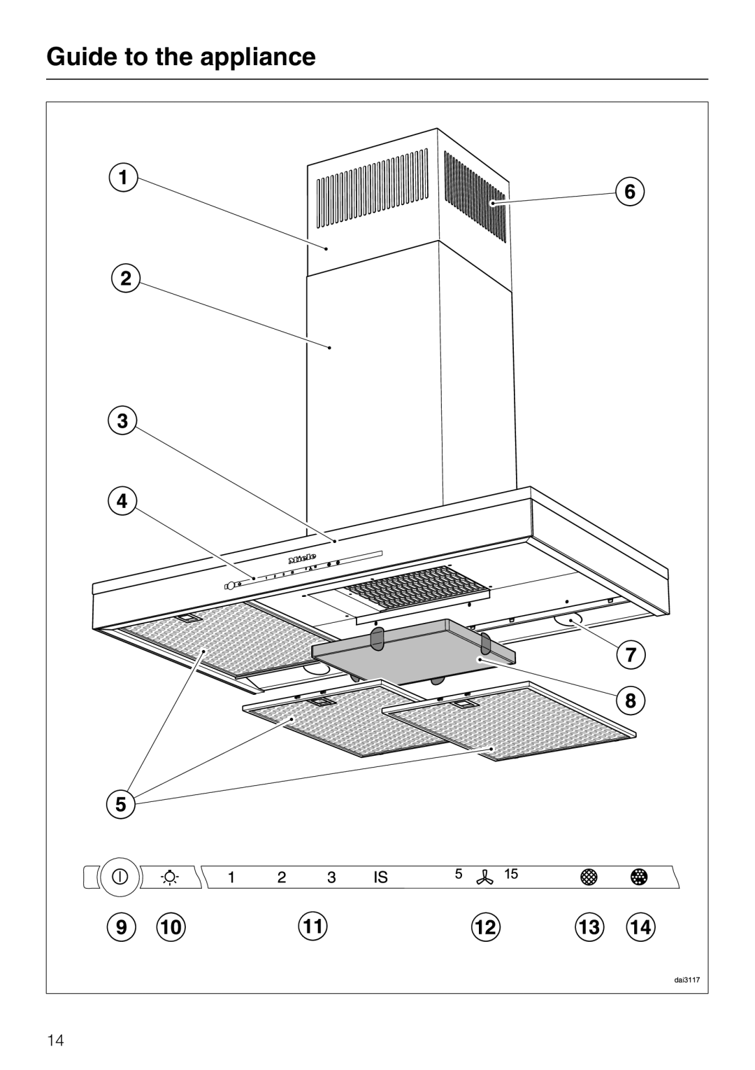 Miele 09 730 840 installation instructions Guide to the appliance 