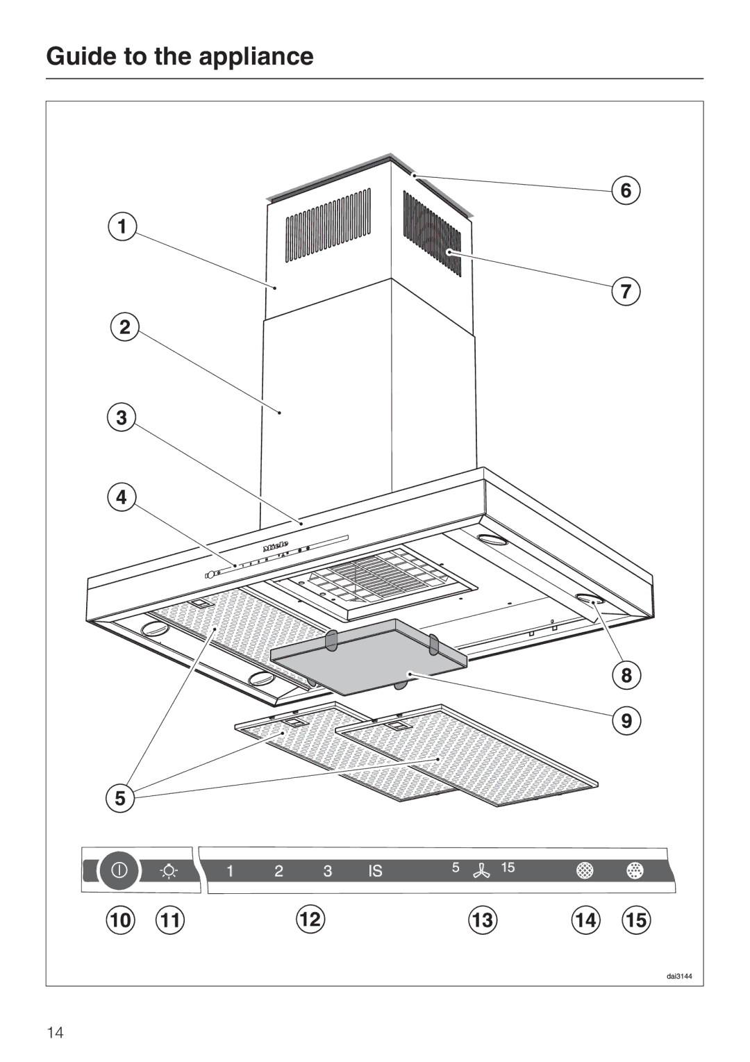 Miele 09 733 840 installation instructions Guide to the appliance 