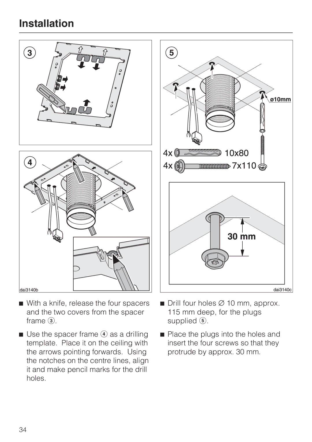 Miele 09 733 840 installation instructions Installation 