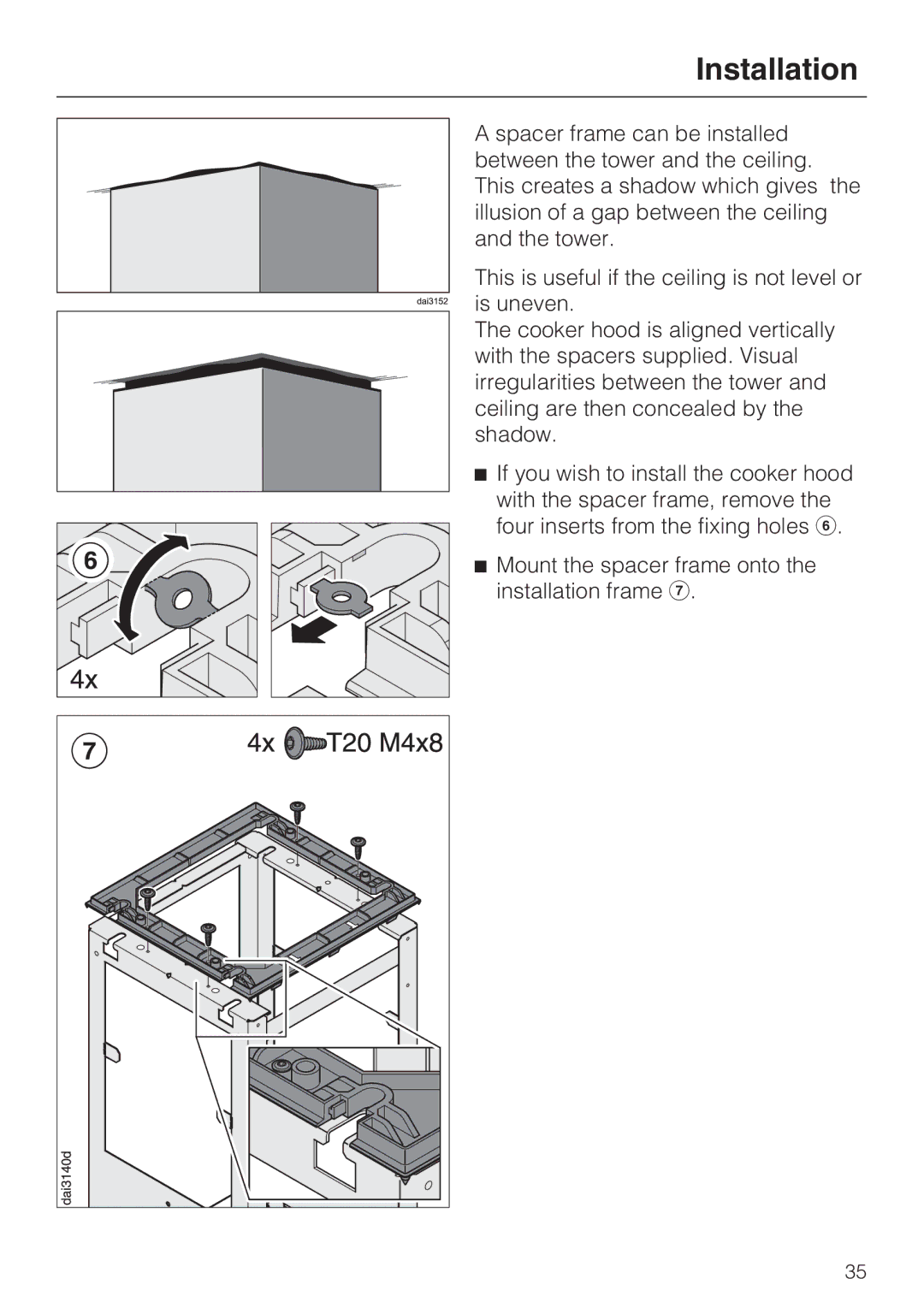 Miele 09 733 840 installation instructions Installation 