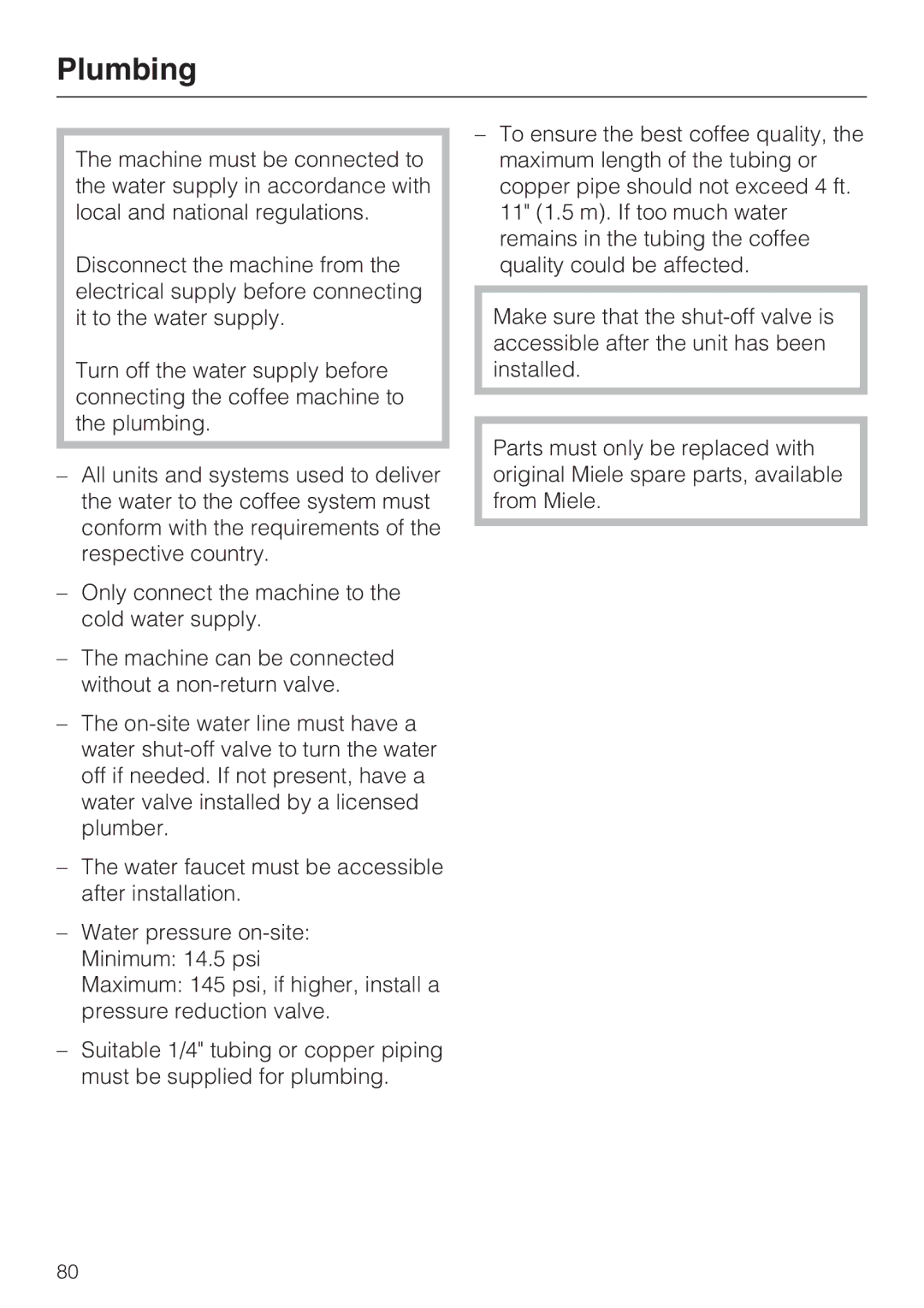 Miele 09 741 681 installation instructions Plumbing 