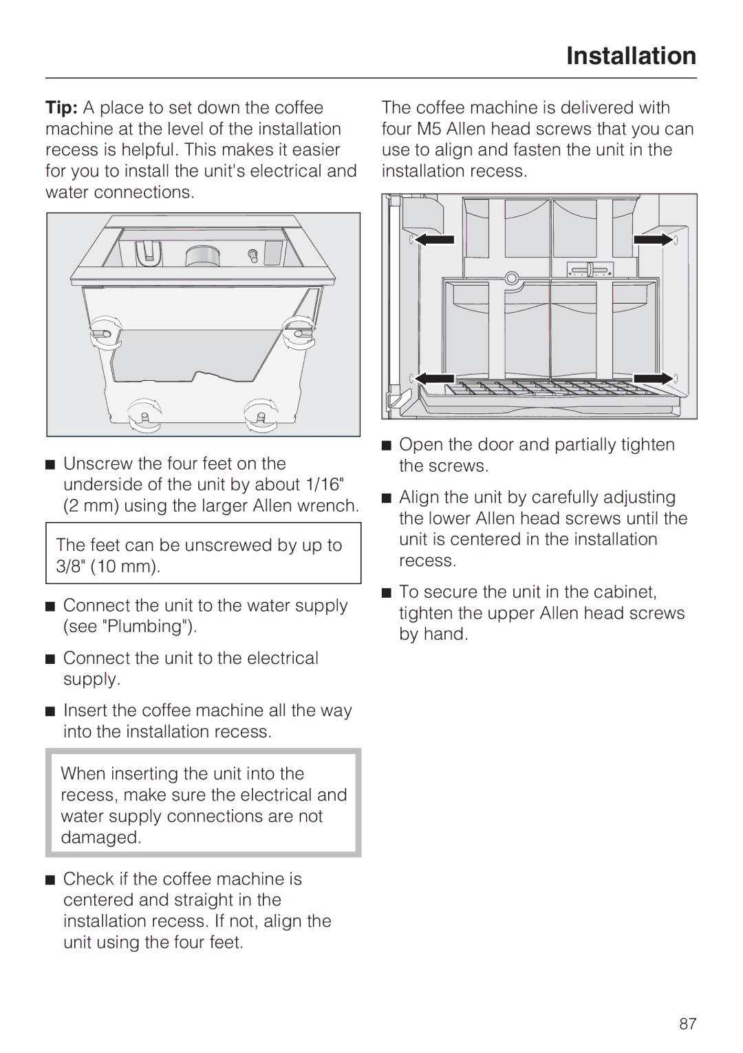 Miele 09 741 681 installation instructions Installation 