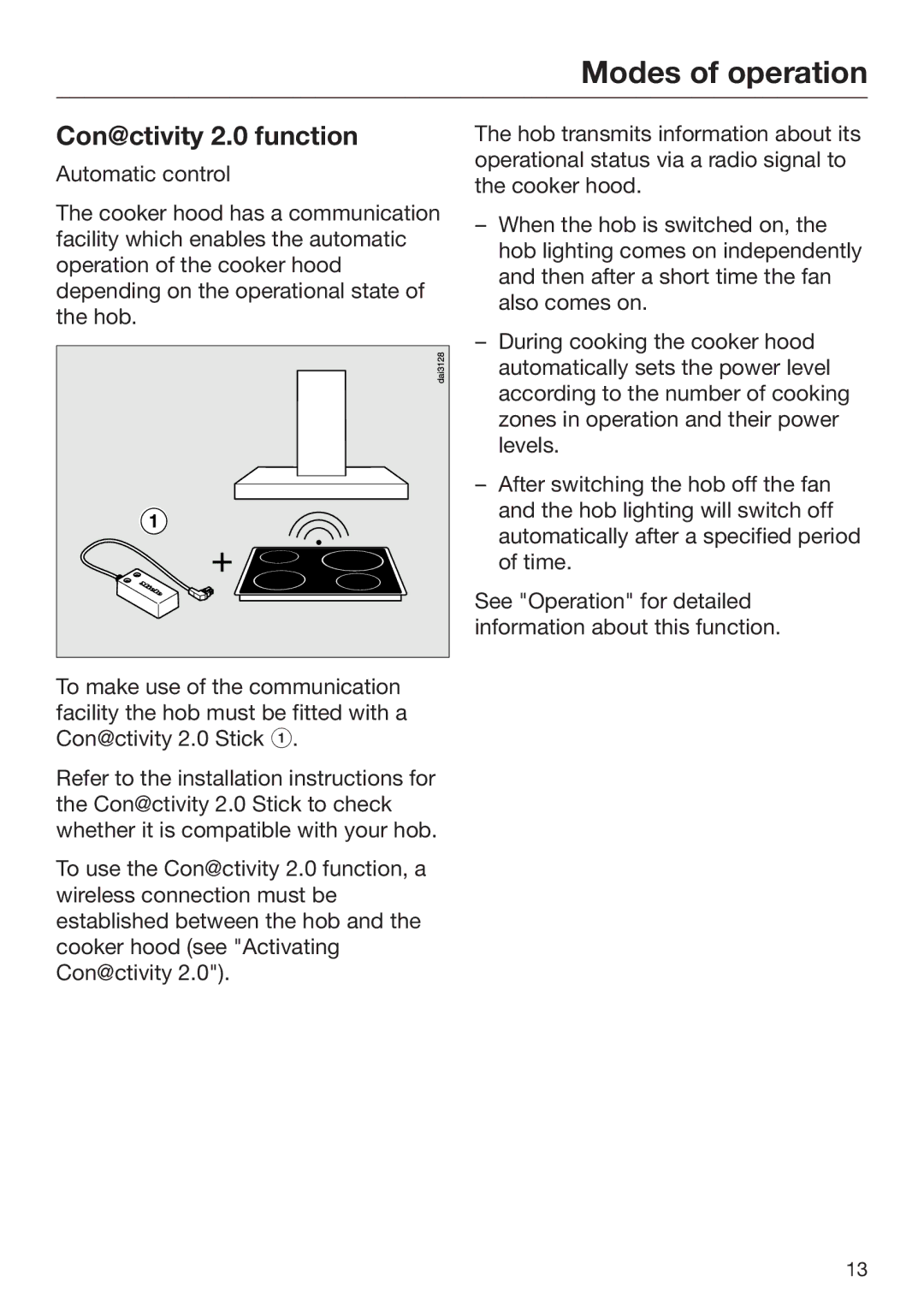 Miele 09 767 780 installation instructions Con@ctivity 2.0 function 