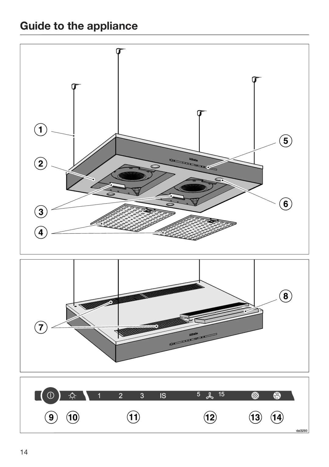 Miele 09 767 780 installation instructions Guide to the appliance 