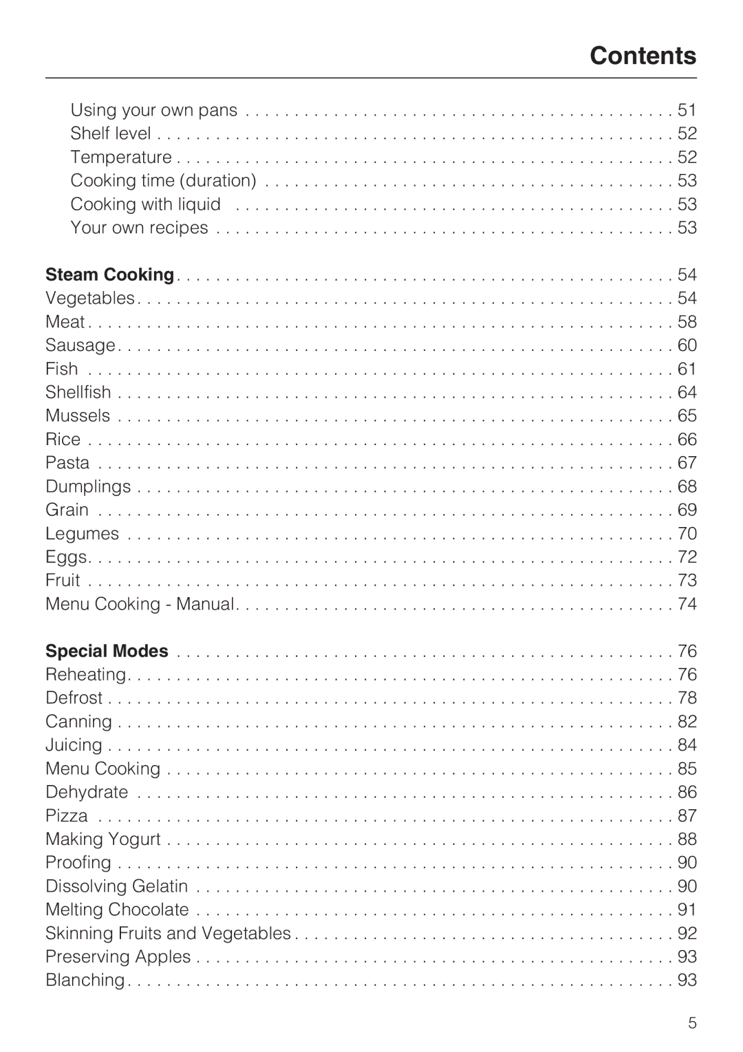 Miele 09 855 050 installation instructions Steam Cooking Vegetables 