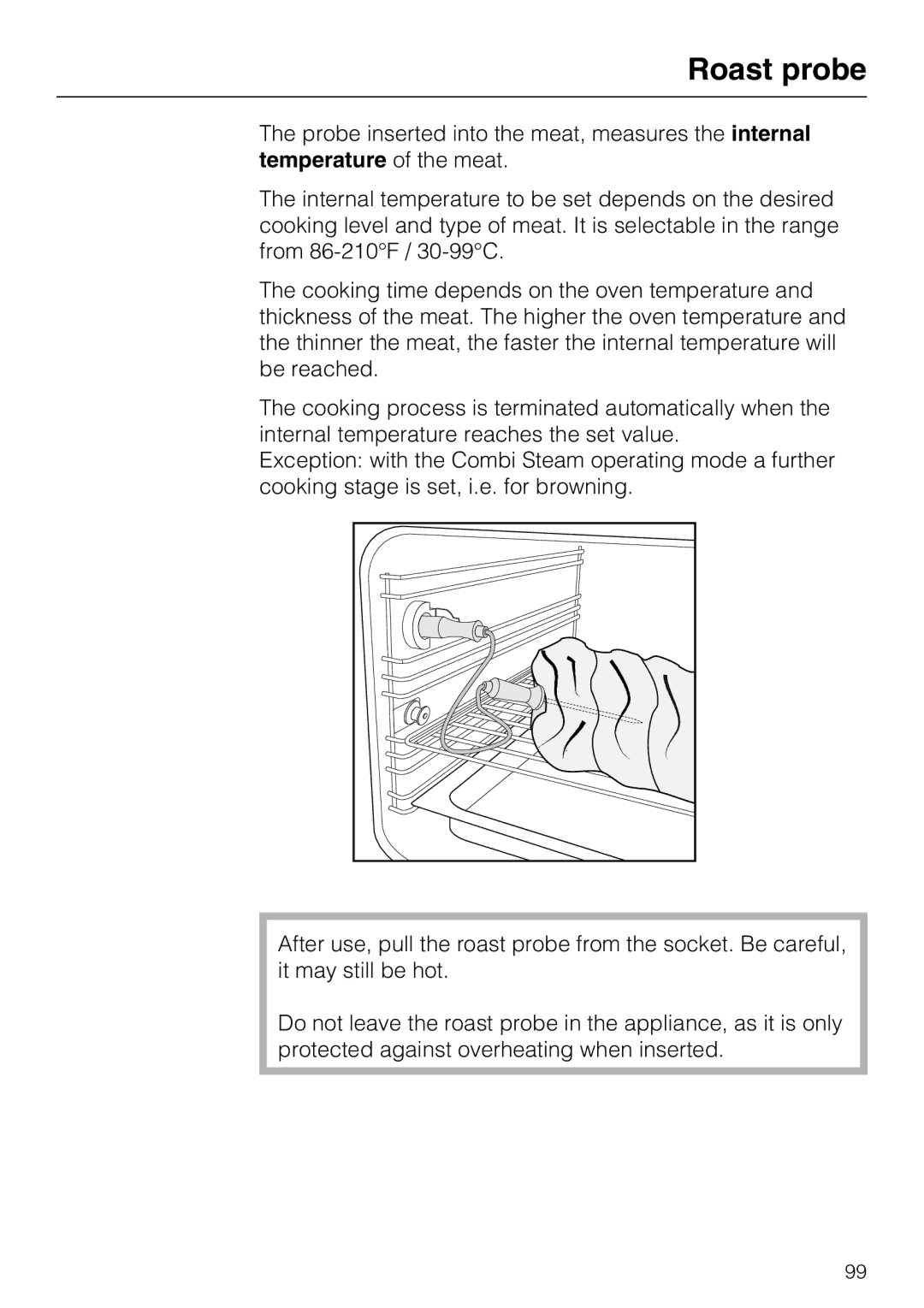 Miele 09 855 050 installation instructions Roast probe 