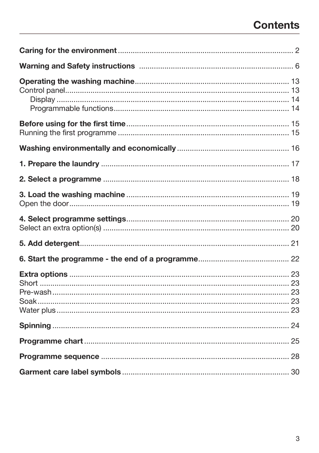 Miele 09 900 690 operating instructions Contents 