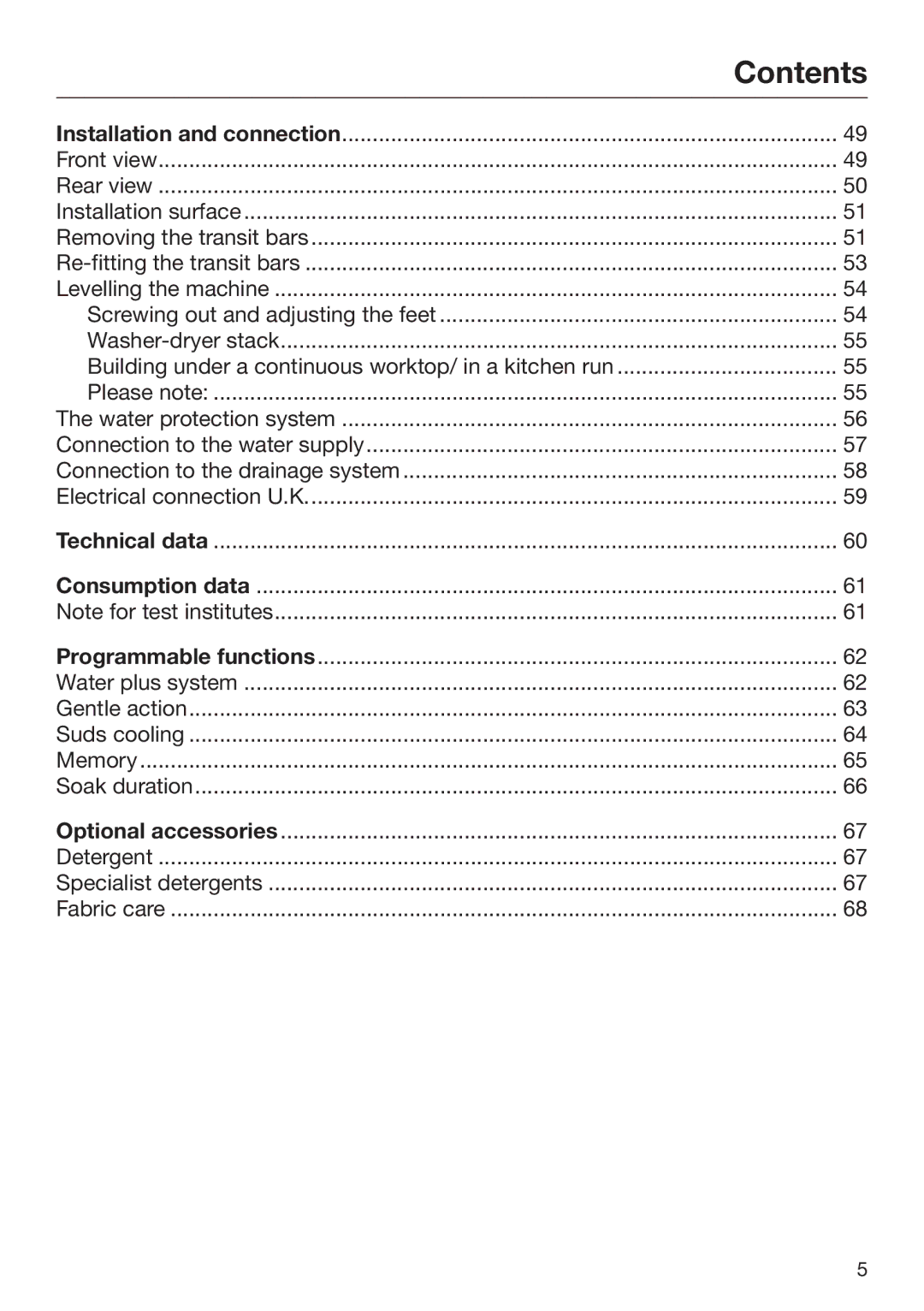 Miele 09 900 690 operating instructions Contents 