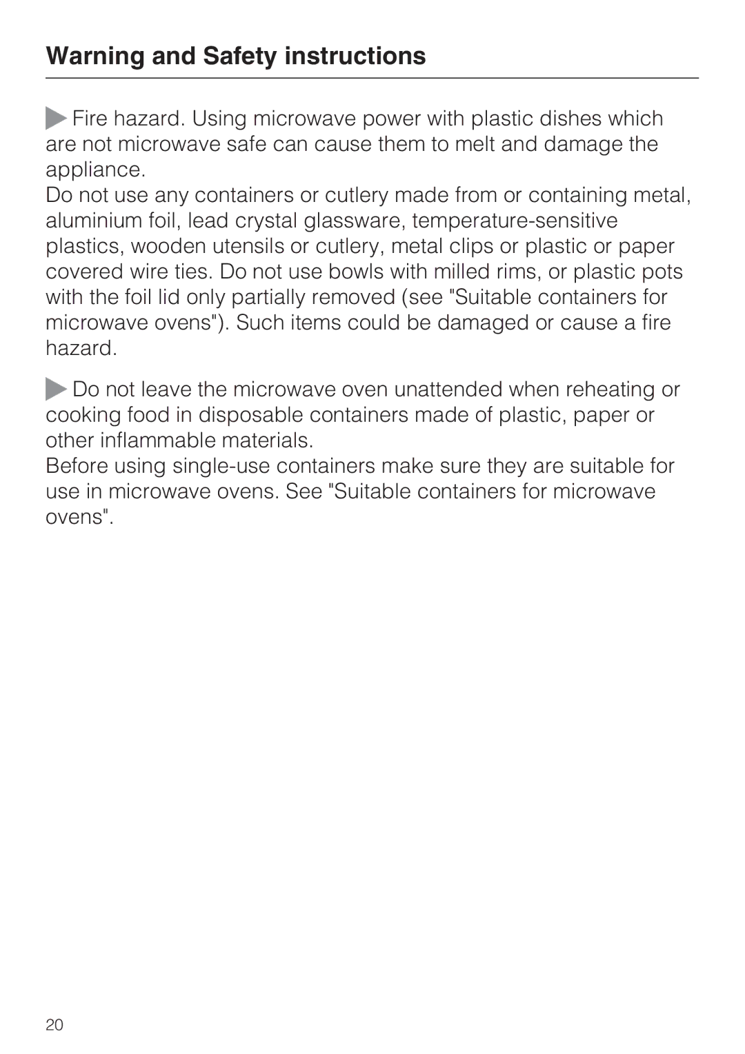 Miele 09 919 100 operating instructions 