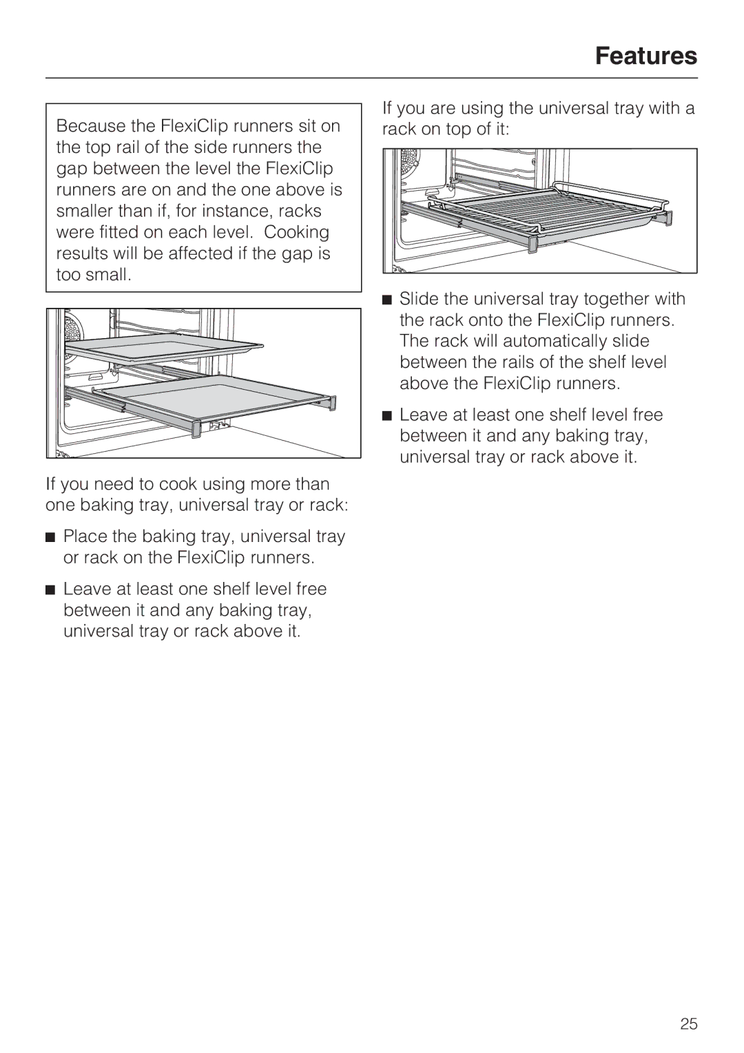 Miele 10 102 470 installation instructions Features 