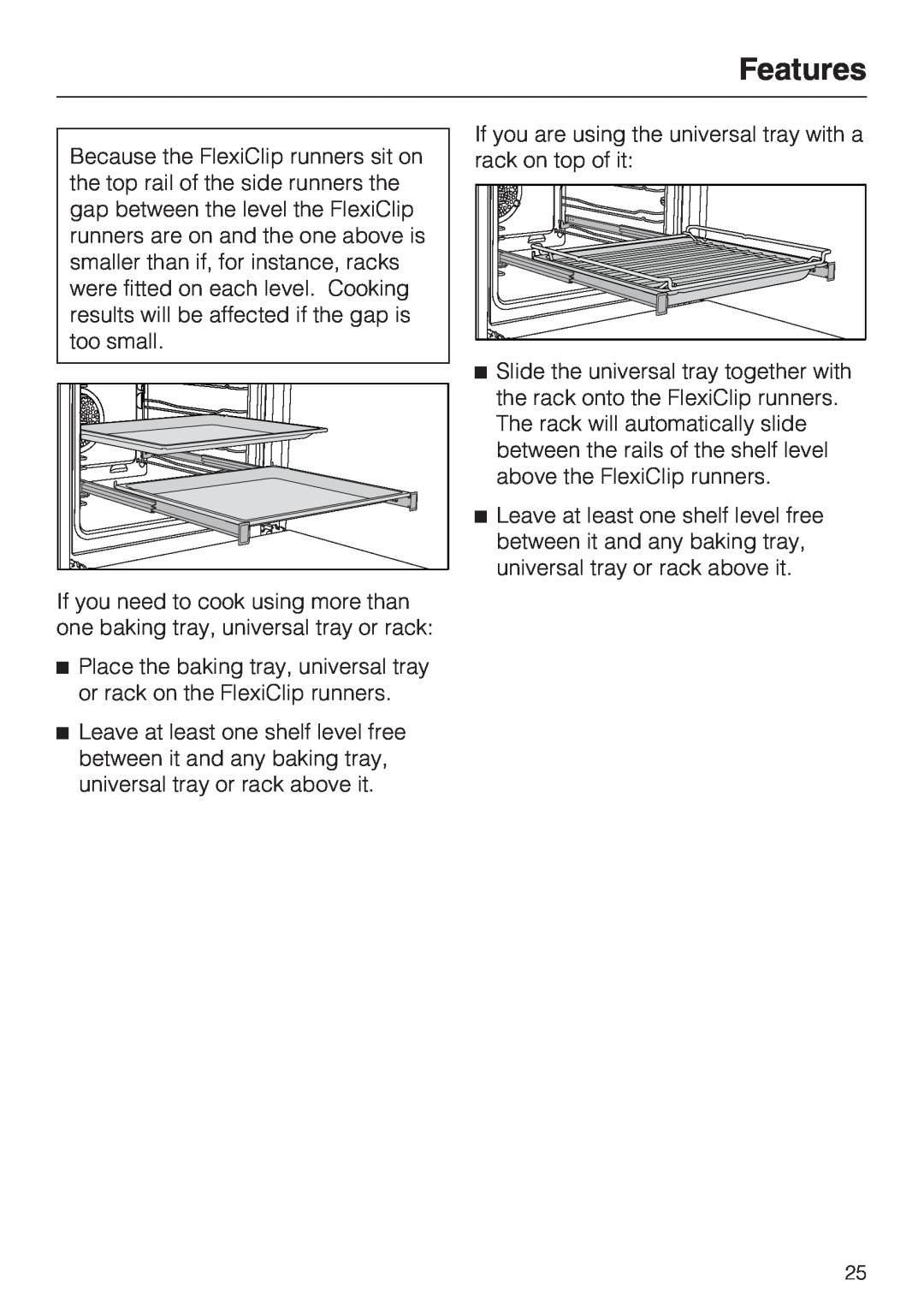 Miele 10 102 470 installation instructions Features 