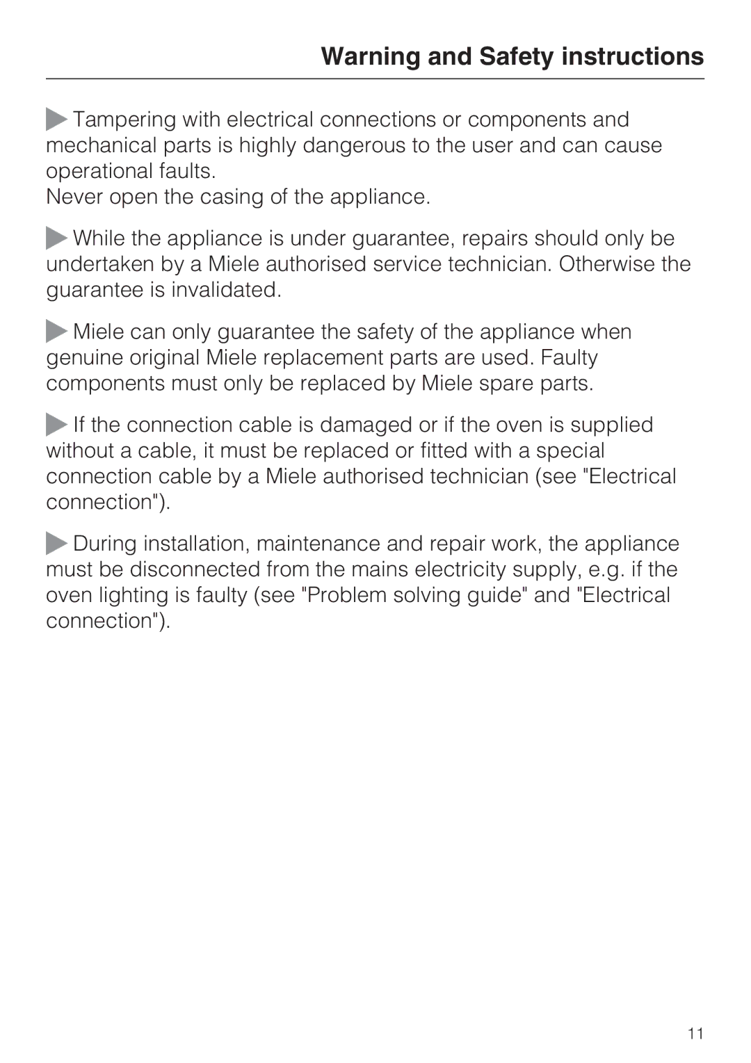 Miele 10 110 510 installation instructions 