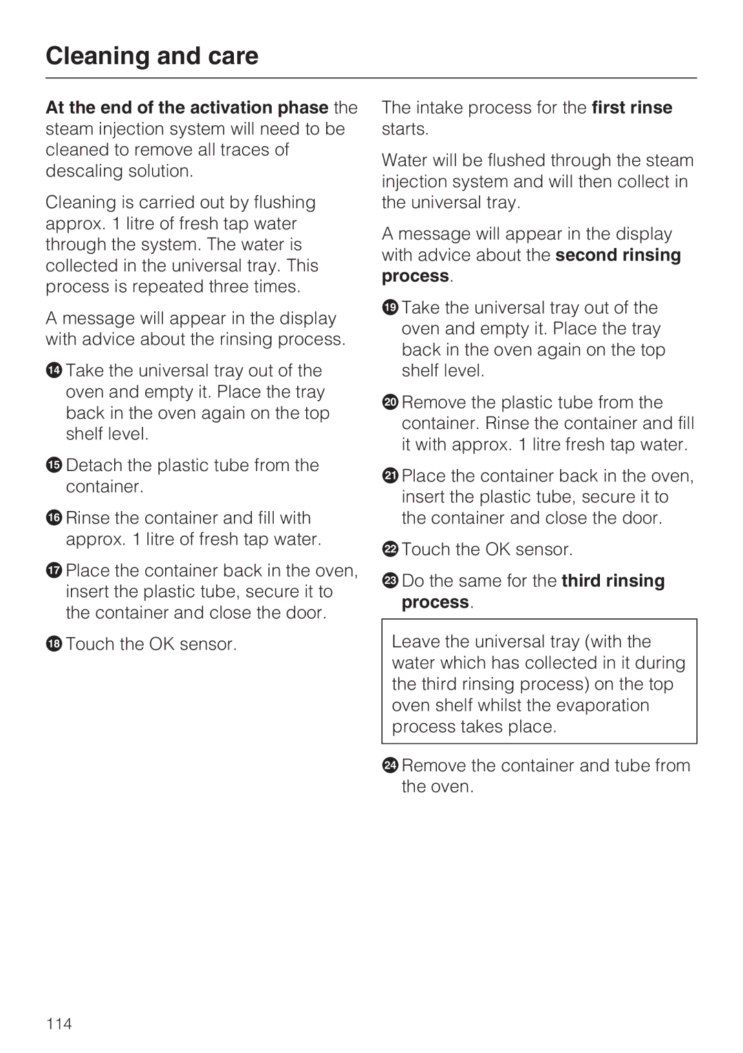 Miele 10 110 510 installation instructions 114 