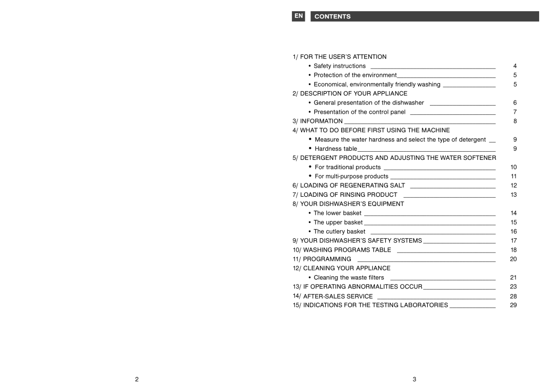 Miele BFD9XP, BSD9XP manual EN Contents 