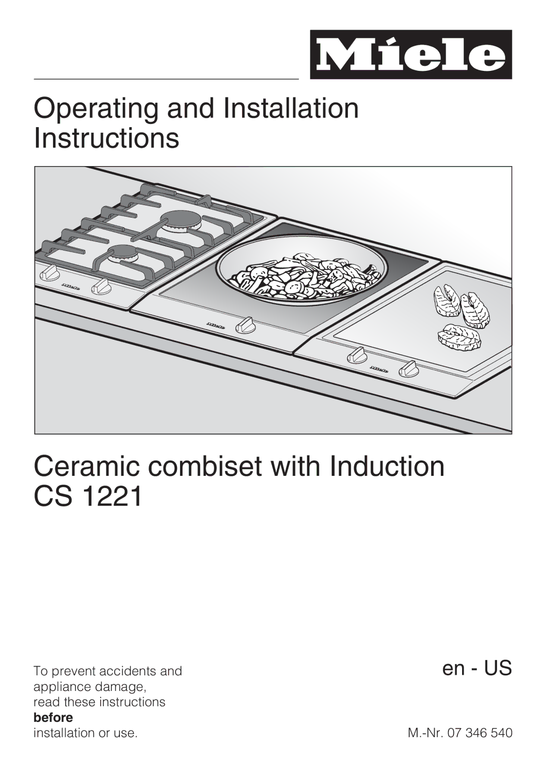 Miele CS 1221 installation instructions En US 