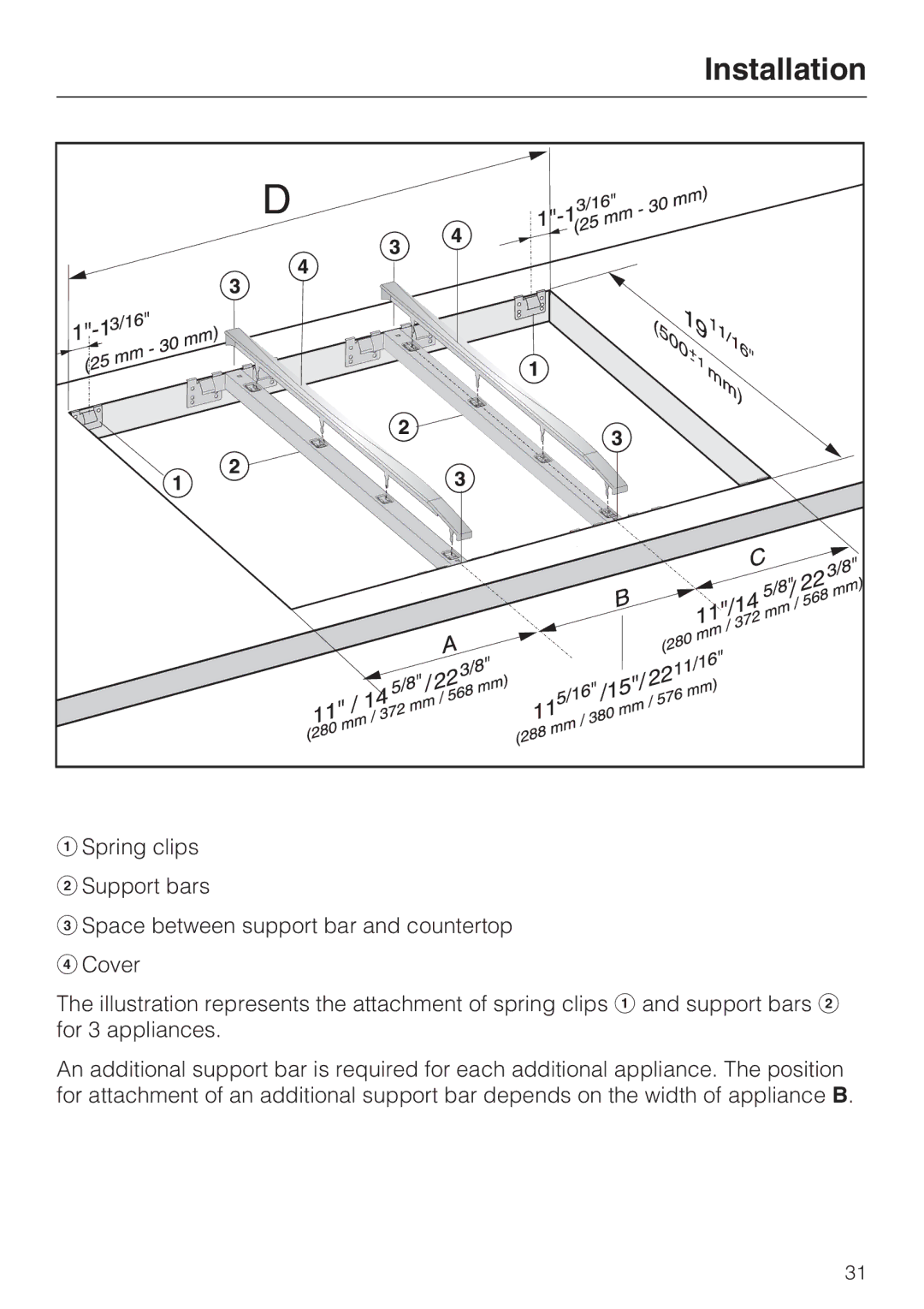 Miele CS-1312, CS-1322 installation instructions Installation 