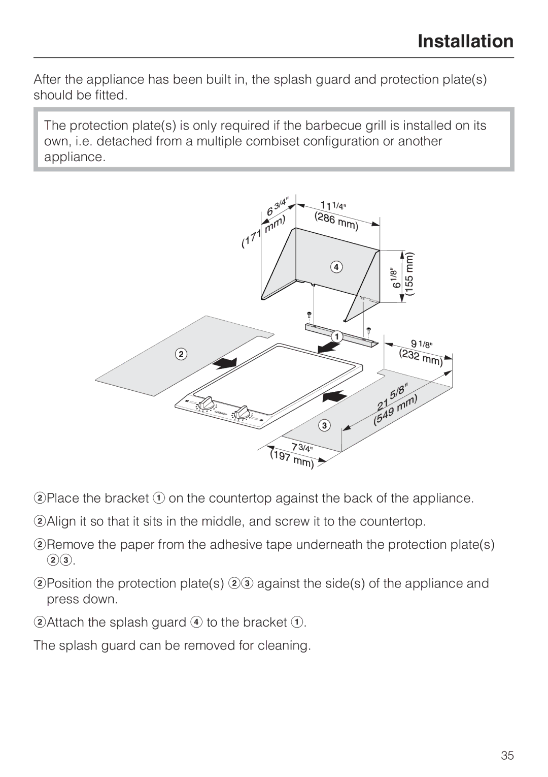 Miele CS-1312, CS-1322 installation instructions Installation 