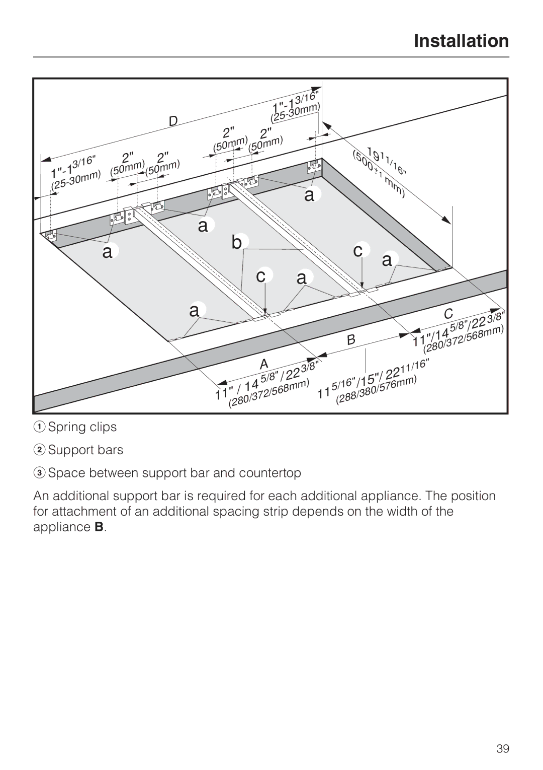 Miele CS1212 installation instructions 500 + 